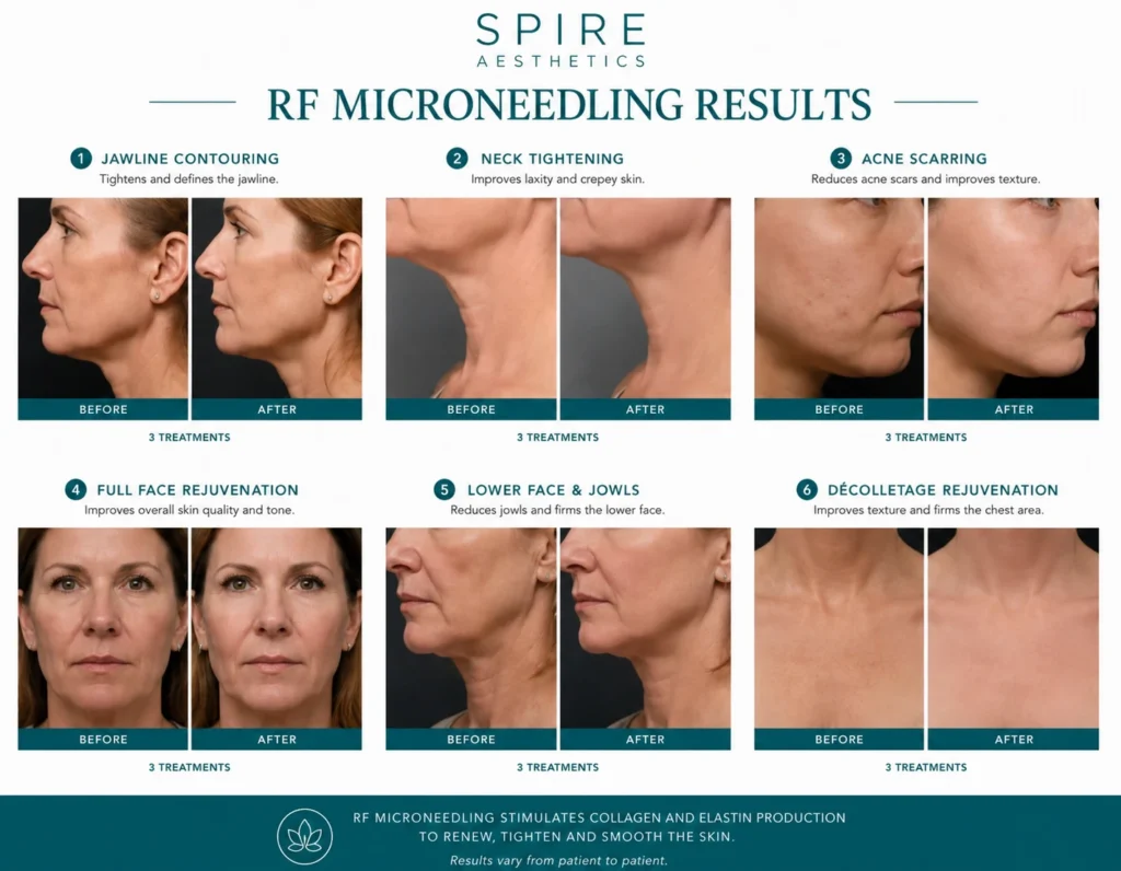 RF Microneedling Skin tightening Moss Side results